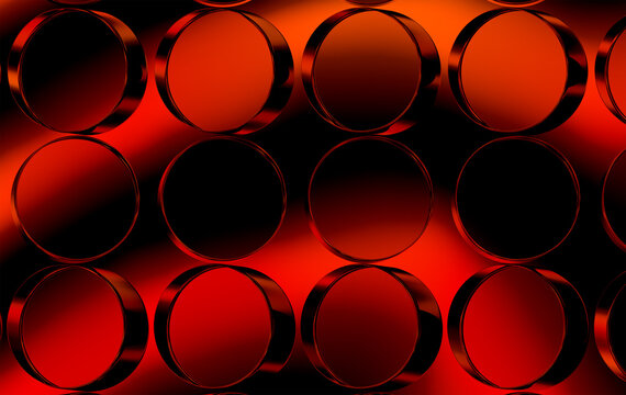 Crimson Metallic Cylinder Array Abstract Texture