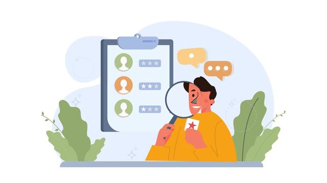 Candidate Evaluation and Profile Review Animation