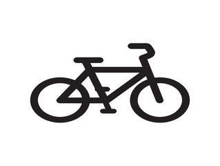 Fototapeta premium Classic bicycle flat design vector illustration with minimal line art style