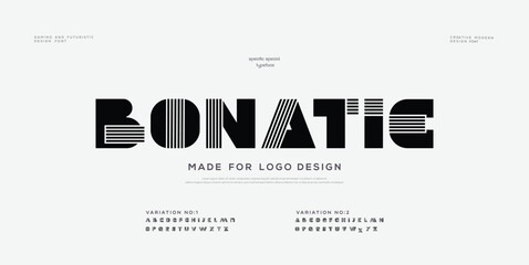 Bonatic, Abstract digital modern alphabet fonts. Typography technology electronic dance music future creative font. vector illustraion © font house
