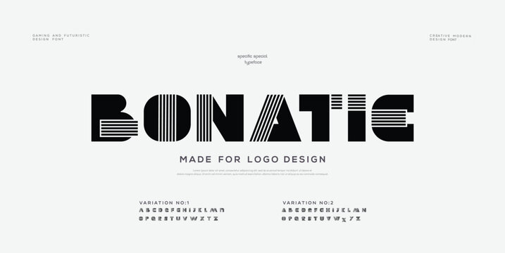 Bonatic, Abstract digital modern alphabet fonts. Typography technology electronic dance music future creative font. vector illustraion