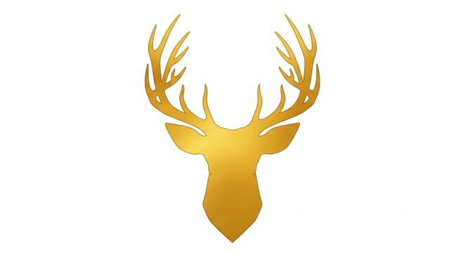 Golden Deer Head Antlers.