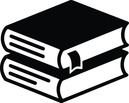 Simple Black Book Icon Minimal Flat Vector Illustration