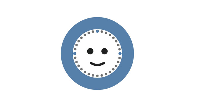 A simple smiley face icon design.