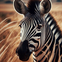 Naklejka premium close up of zebra