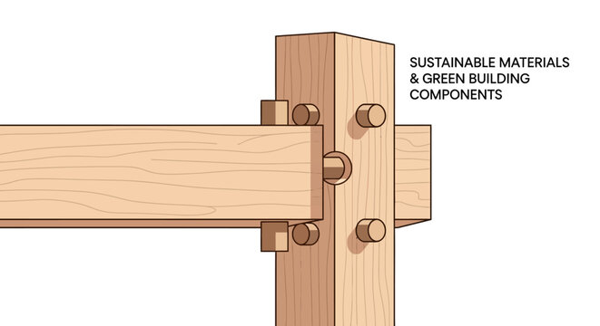 Traditional Wood Joinery Detail for Sustainable Construction and Green Building Design