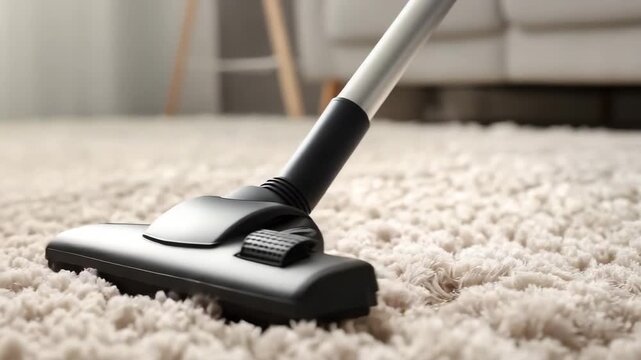 Vacuum Cleaner on Carpet Cleaning at Home