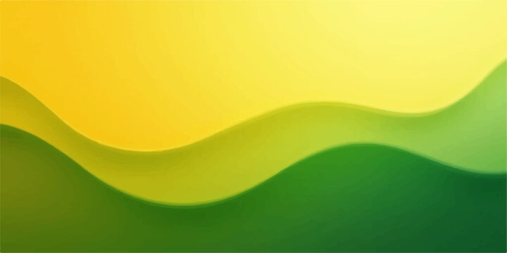 Abstract Wave in Green and Yellow: Fluid curves of yellow and green intertwine to create a captivating visual, evocative of natural landscapes and conveying a sense of serenity.