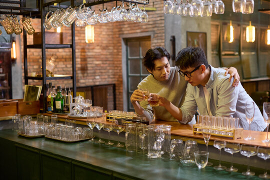 After a long day at work, the team hits the bar to unwind