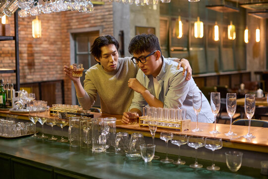 After a long day at work, the team hits the bar to unwind