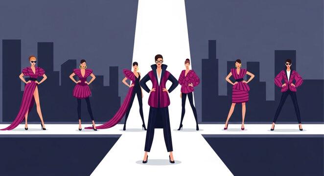 Group of people in pink.