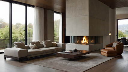 Fototapeta premium living room interior