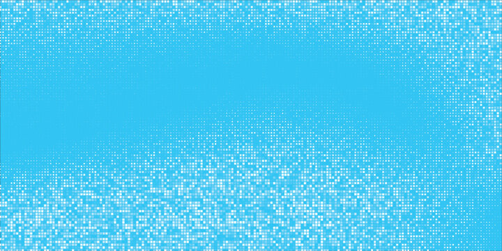 Abstract digital technology background with fading white and grey pixel grid.