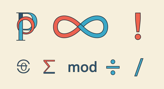 Mathematical Symbols and Signs Collection.