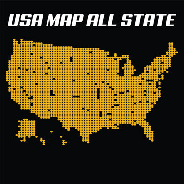 DOT Map All States  United States Map Illustration