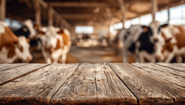 Rustic serenity amidst bovine presence