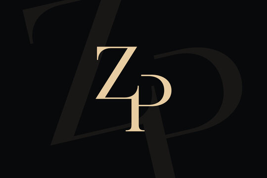 ZP or PZ letter logo icon design. Classic style luxury initials monogram.