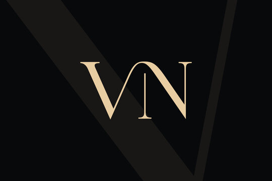 VN or NV letter logo icon design. Classic style luxury initials monogram.