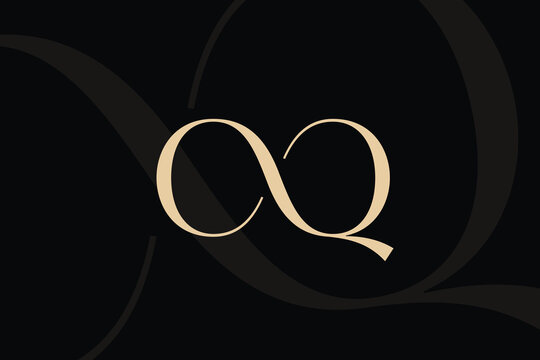 OQ or QO letter logo icon design. Classic style luxury initials monogram.