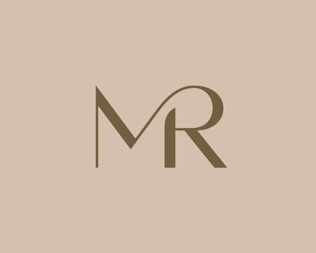 MR letter logo icon design. Classic style luxury initials monogram.