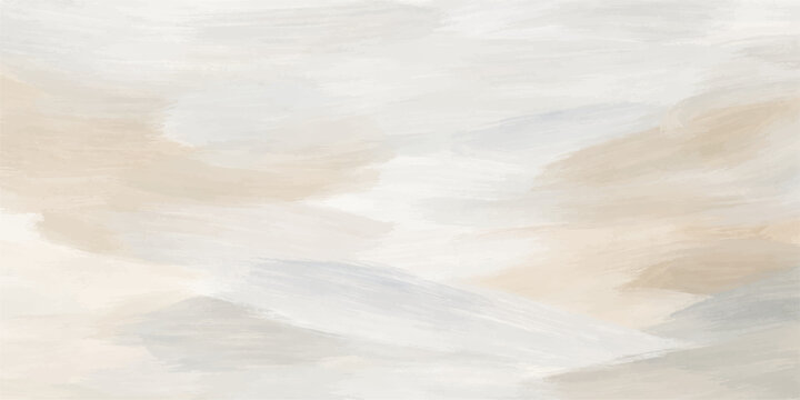 Soft brushstrokes in muted tones of gray and tan blend together in this image, creating a sense of serene aesthetic appeal, with an abstract impressionistic art.