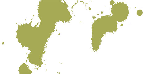 Fototapeta premium Green vector illustration of a world map featuring the continent of Europe with country borders and a detailed outline of Brazil