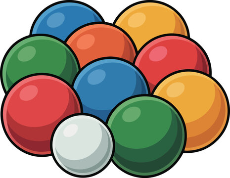Cute cartoon a illustrator vector bocce