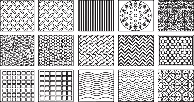 Black and white geometric pattern seamless vector backgrounds Vector