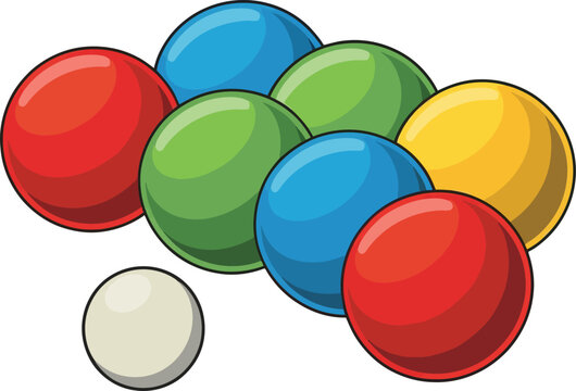 Cute cartoon a illustrator vector bocce