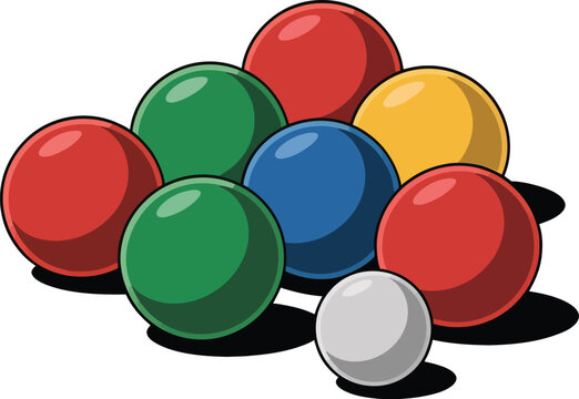 Cute cartoon a illustrator vector bocce
