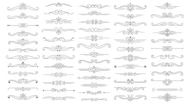 Elegant vintage decorative border designs collection