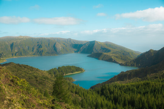 Azores landscape lagoa sete cidades