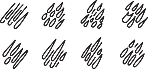 Fototapeta premium Hand drawn line art collection of thumbs up symbols Vector
