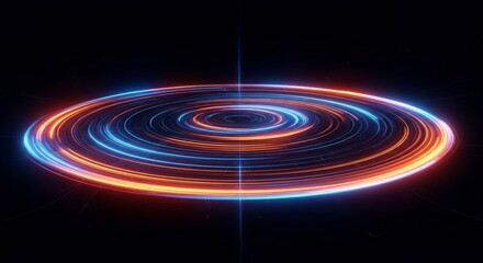 Fototapeta premium Abstract Swirling Energy Rings of Light