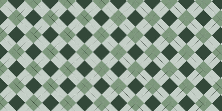 Seamless argyle pattern. Diamond shapes background. Vector illustration