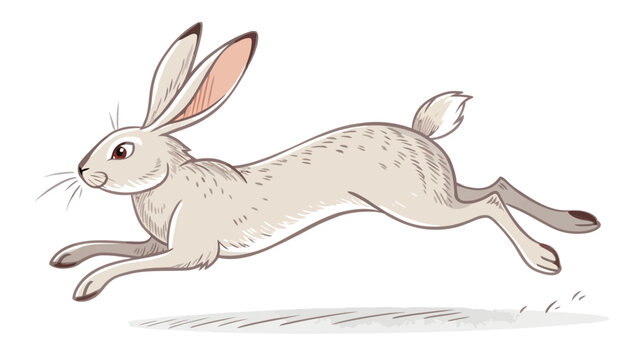 Illustration of a running hare