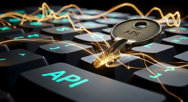 Cybersecurity and api key protection a digital lock and key