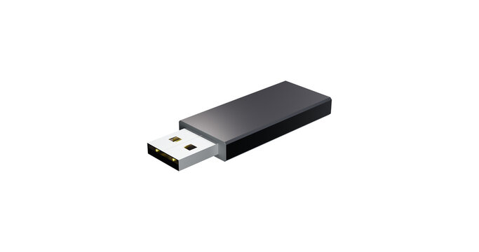 Usb flash pen drive data traveler with black plastic body and silver front