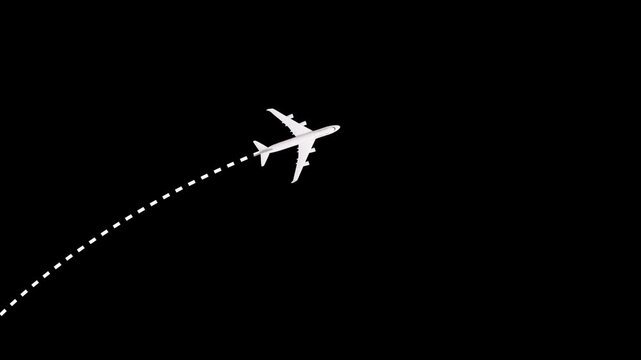 Hand Drawn Paper Plane Launching on Trajectory Path &ndash; Business Startup and Success Concept Animation