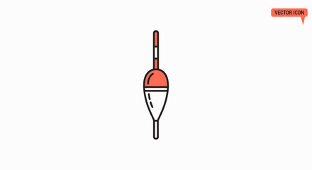 Colorful fishing bobber on line. © Mbah