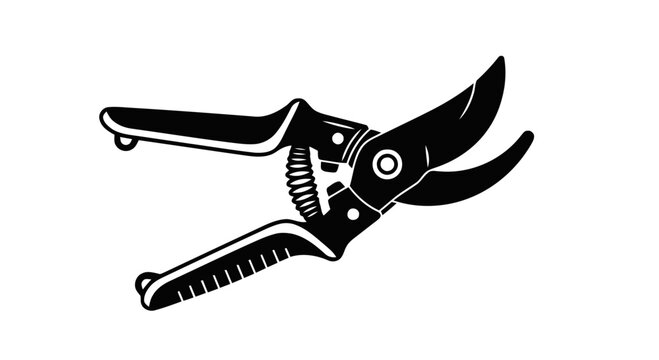 Black pruning shears tool.