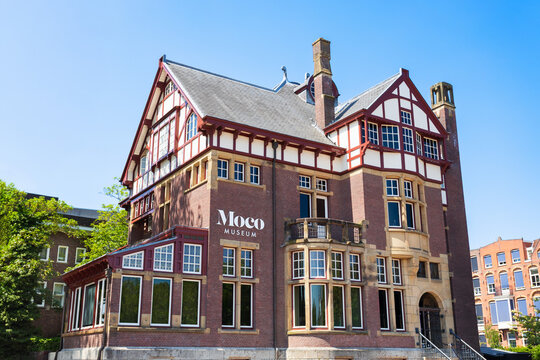 Moco Museum at Museumplein in Amsterdam, Netherlands