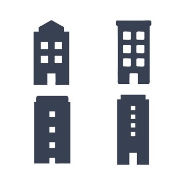 Minimal hotel building icon with simple structure and windows. Clean flat SVG design ideal for travel, accommodation, tourism, and property-related graphics.