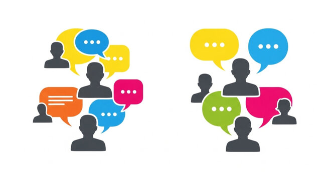 People Talking in Speech Bubbles.