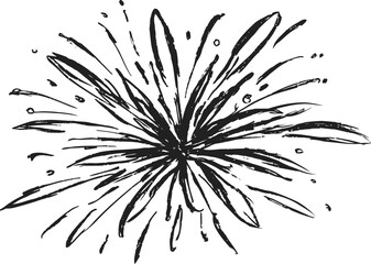 Fototapeta premium black ink splash explosion abstract design hand drawn grunge splatter element in dynamic shape artistic ink blot decoration