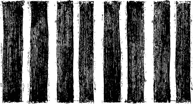 black and white vertical stripes with rough grunge texture distressed pattern design for background and overlay