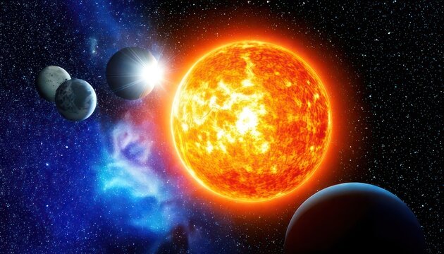 Vibrant Cosmic Symphony - A Stellar Display of Celestial Bodies and Galactic Wonders.
