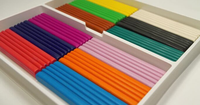 Colorful plasticine pieces in assorted shades to inspire creativity and develop fine motor skills