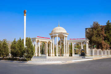 Naklejka premium Rotunda at the Central Park of Kulob, Tajikistan