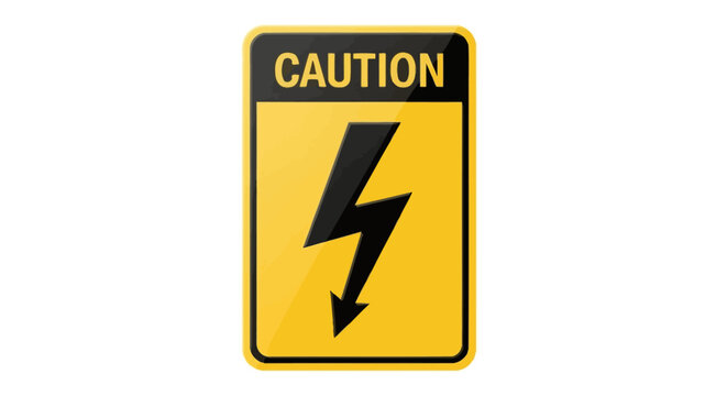 Caution high voltage warning sign board.